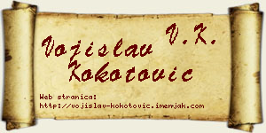 Vojislav Kokotović vizit kartica